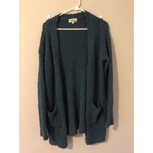 Teal cardigan size medium